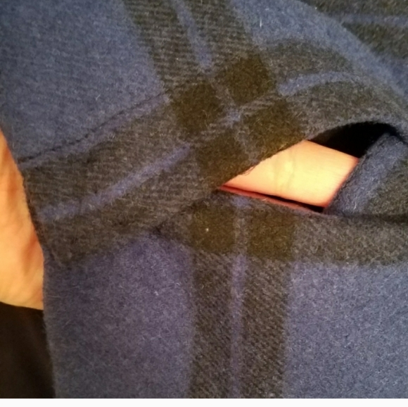 🆕Old Navy | Blue & Black Plaid Double Breasted Peacoat Womens Size XXL - Picture 5 of 6
